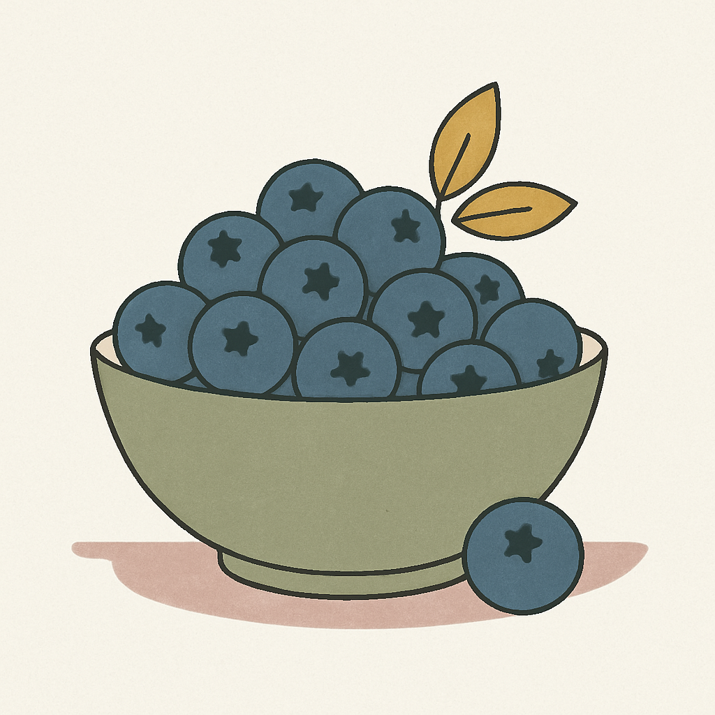 新鮮なブルーベリーが器に盛られたイメージ