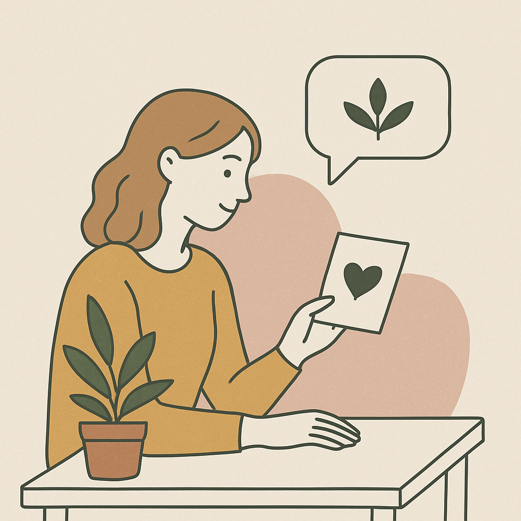 励ましの言葉を選ぶイメージ