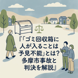 ゴミ回収箱に人が入ることは予見不能