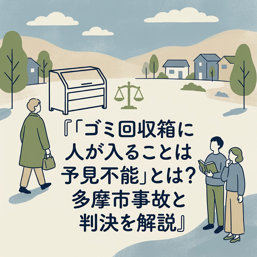 ゴミ回収箱に人が入ることは予見不能