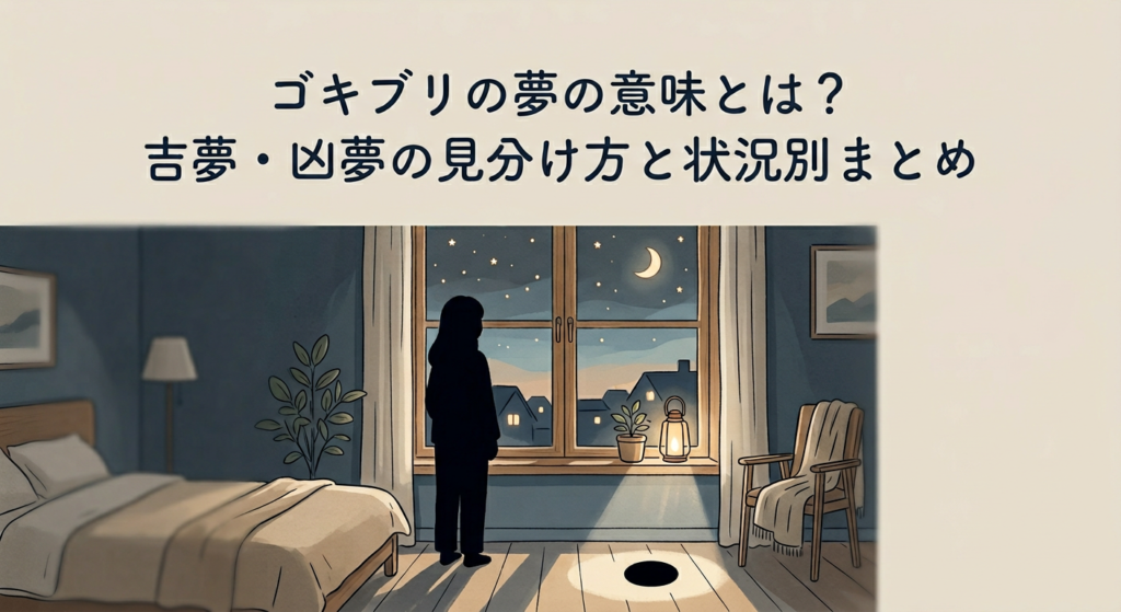 ゴキブリの夢の意味とは？吉夢・凶夢の見分け方と状況別まとめ