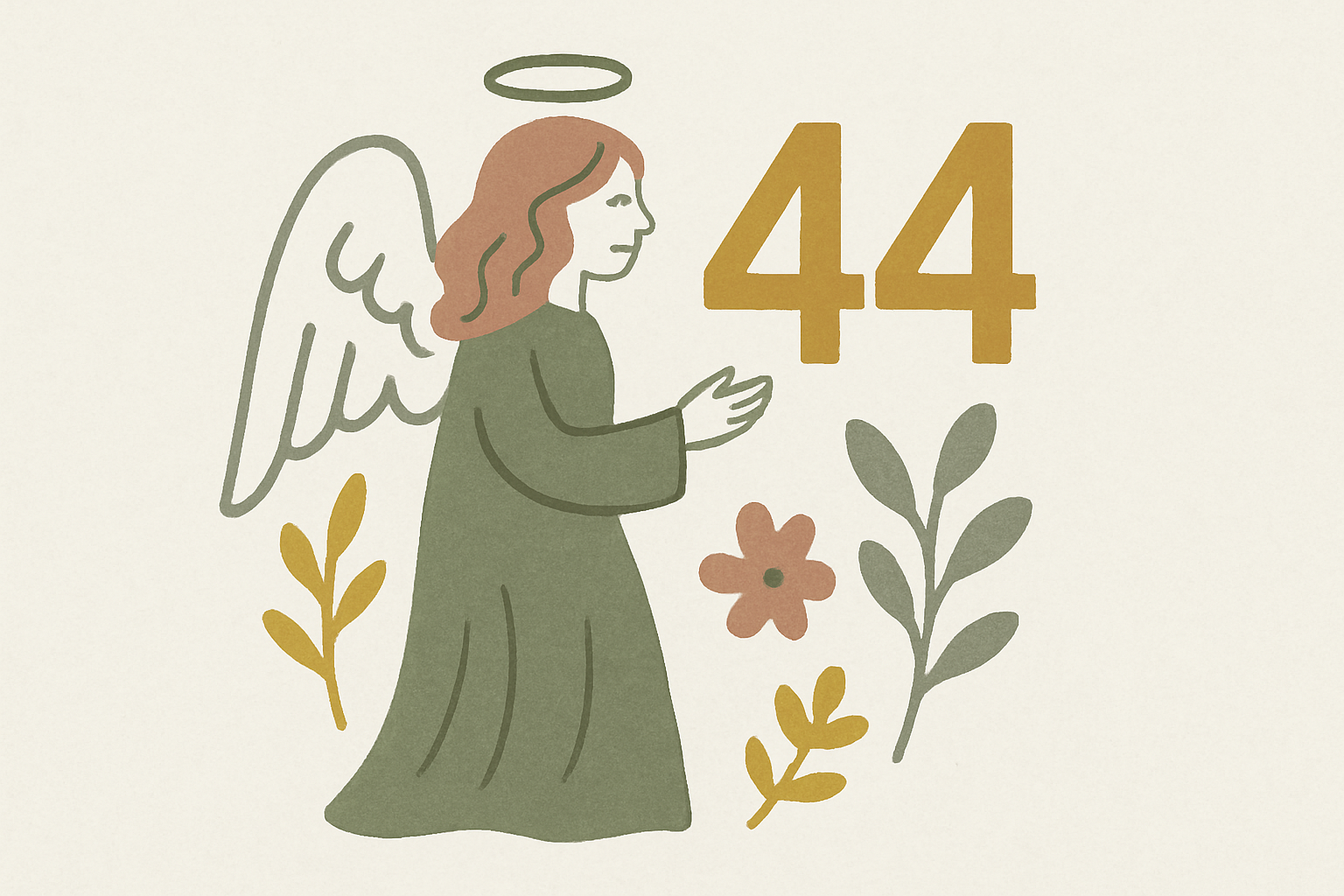 天使と数字44のイメージイラスト