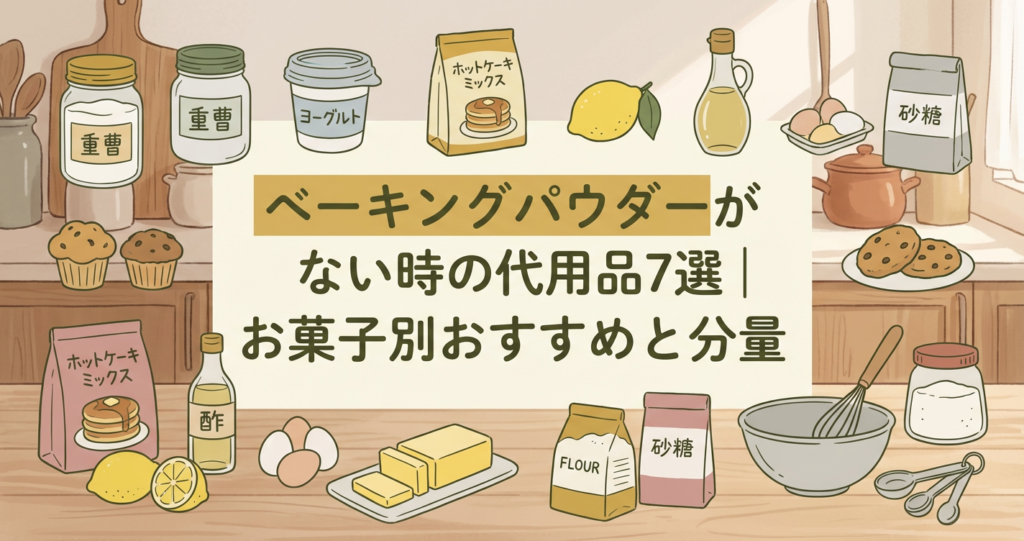 ベーキングパウダーの代用品7選 お菓子別おすすめと分量