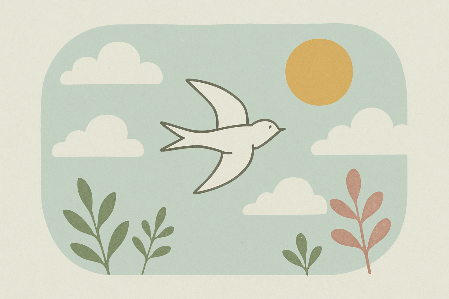 青空を気持ちよく飛ぶイメージ