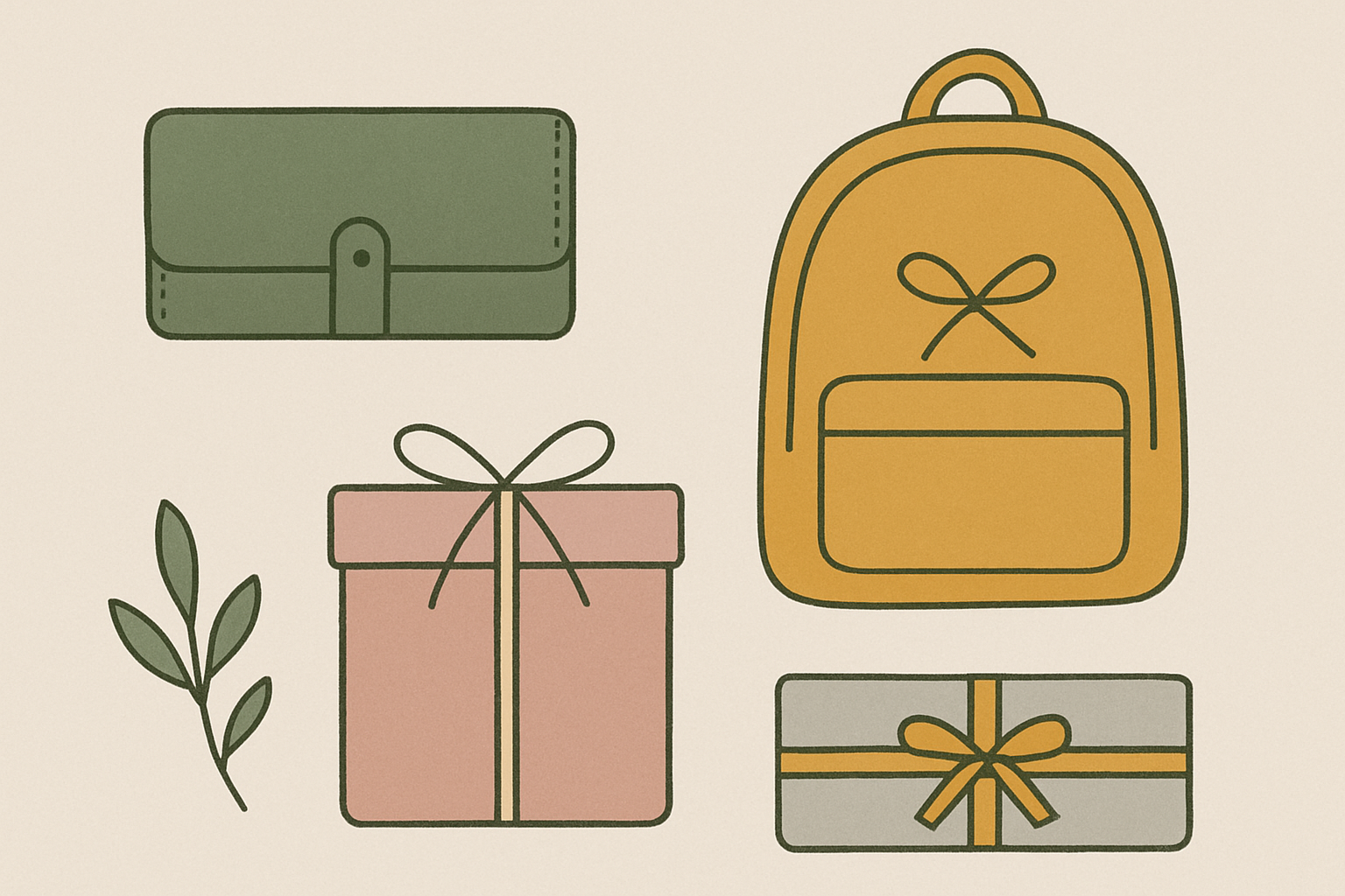 ブランド財布やリュックなど特別感のあるギフトのイメージ
