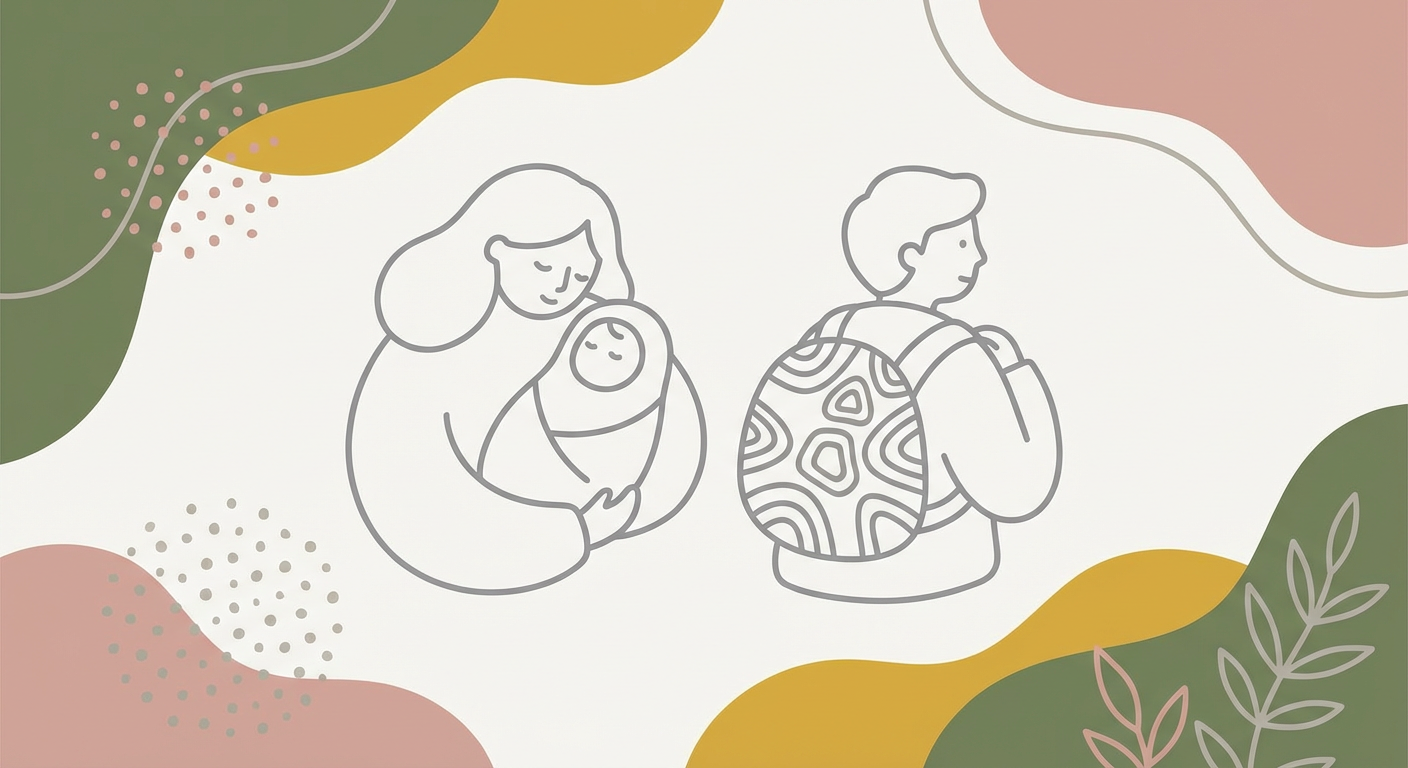 抱負の漢字の成り立ちをイメージしたイラスト