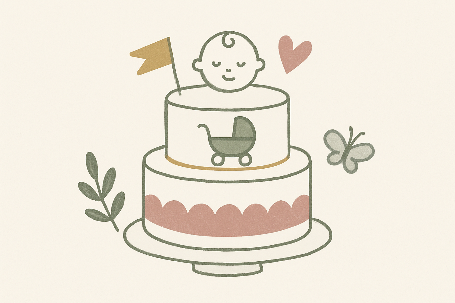 手作りの赤ちゃん向けケーキのイメージ