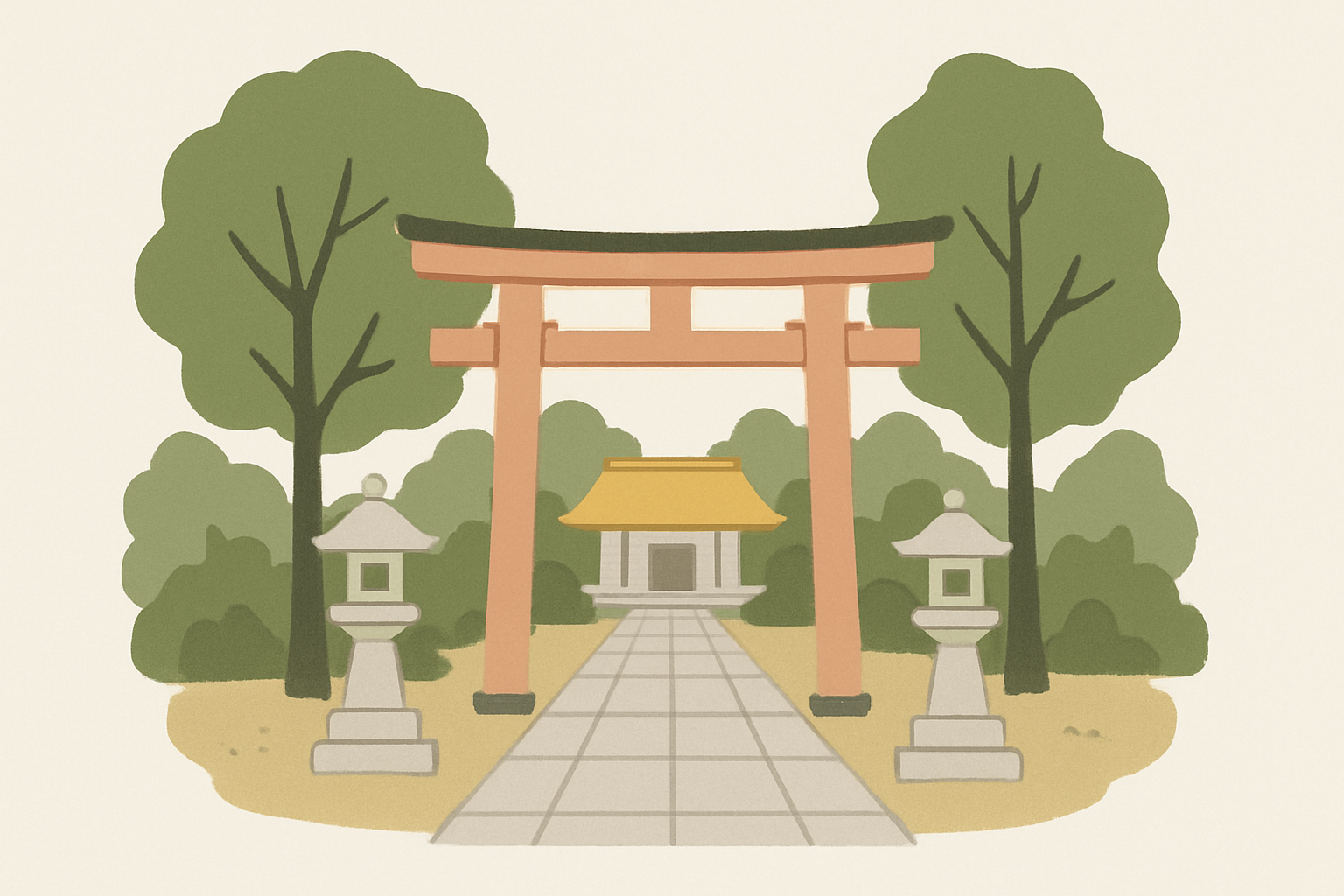 京都の神社の鳥居や参道のイメージ