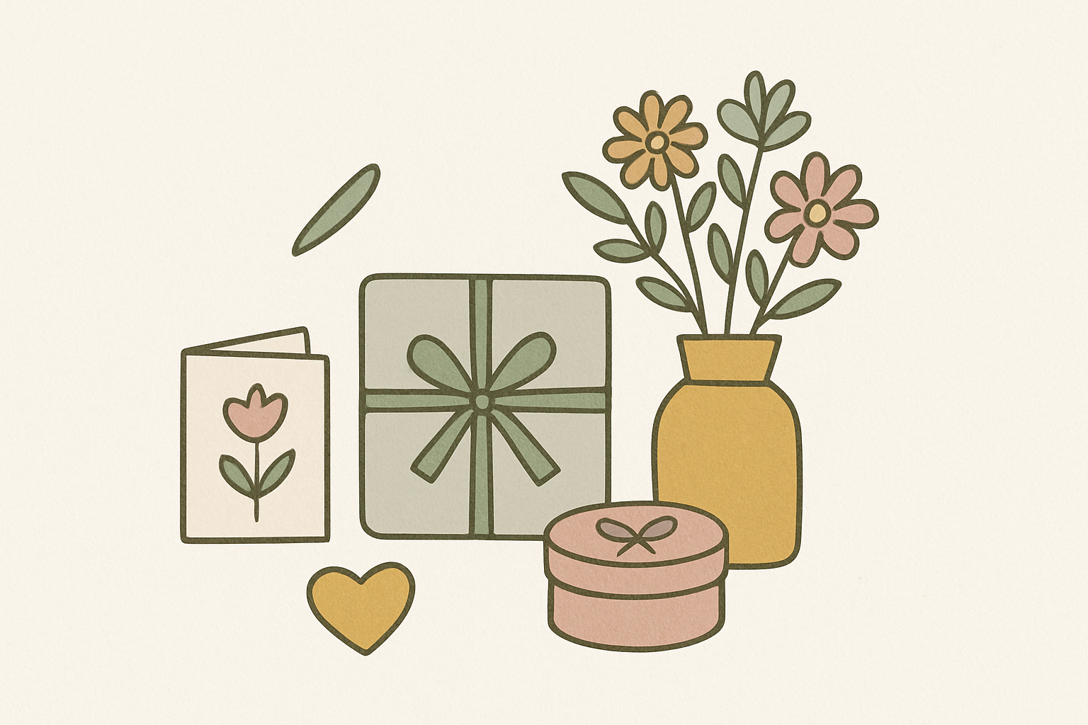 入学祝いのお返しギフトイメージ(北欧イラスト風)