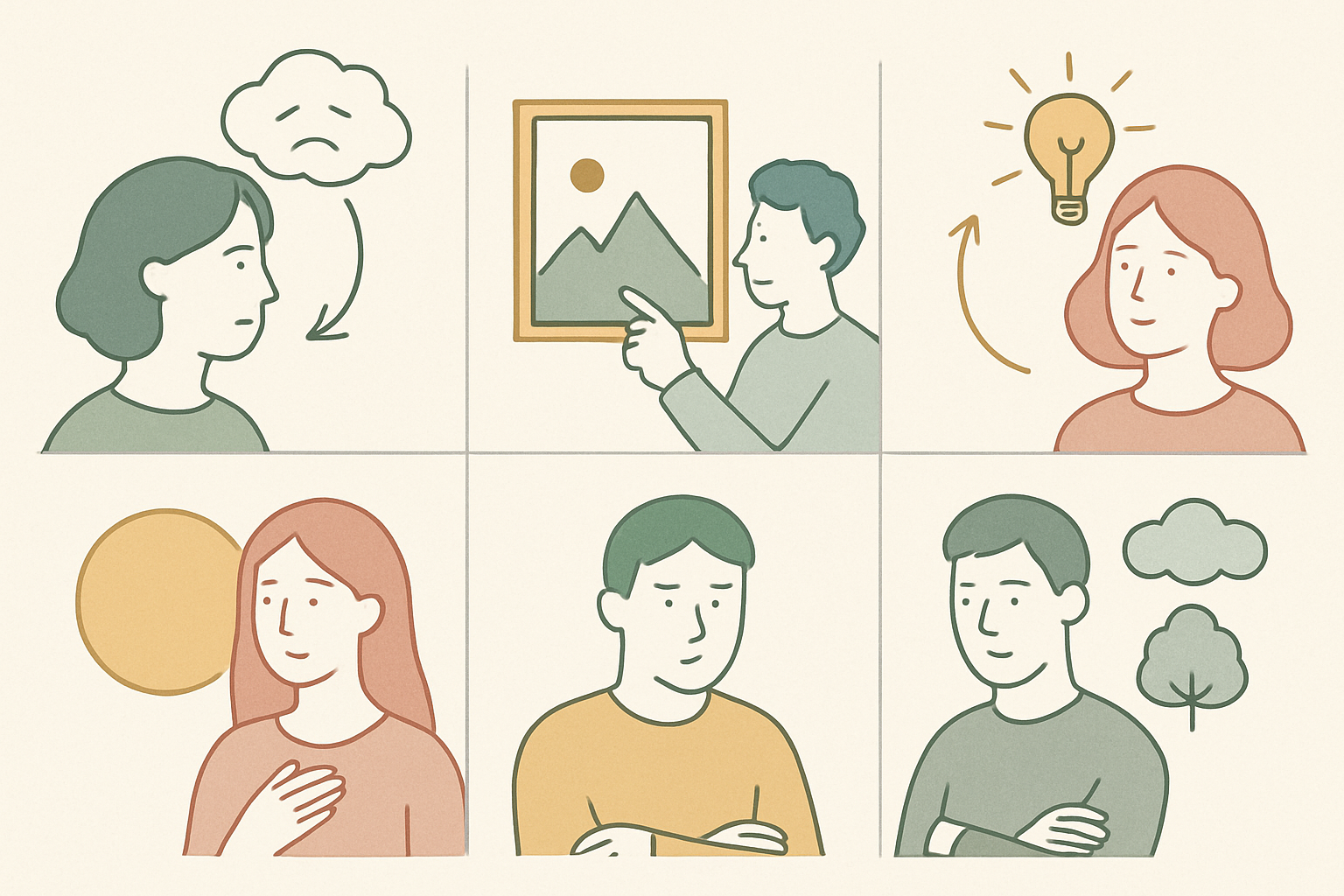 リフレーミング5つのやり方の比較イメージ