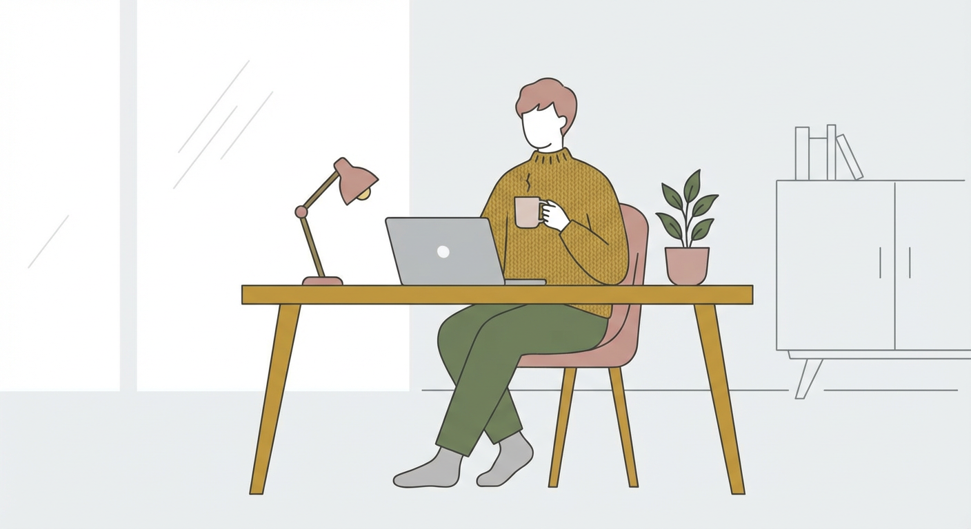 ビジネスメールを書いているシーンのイメージ