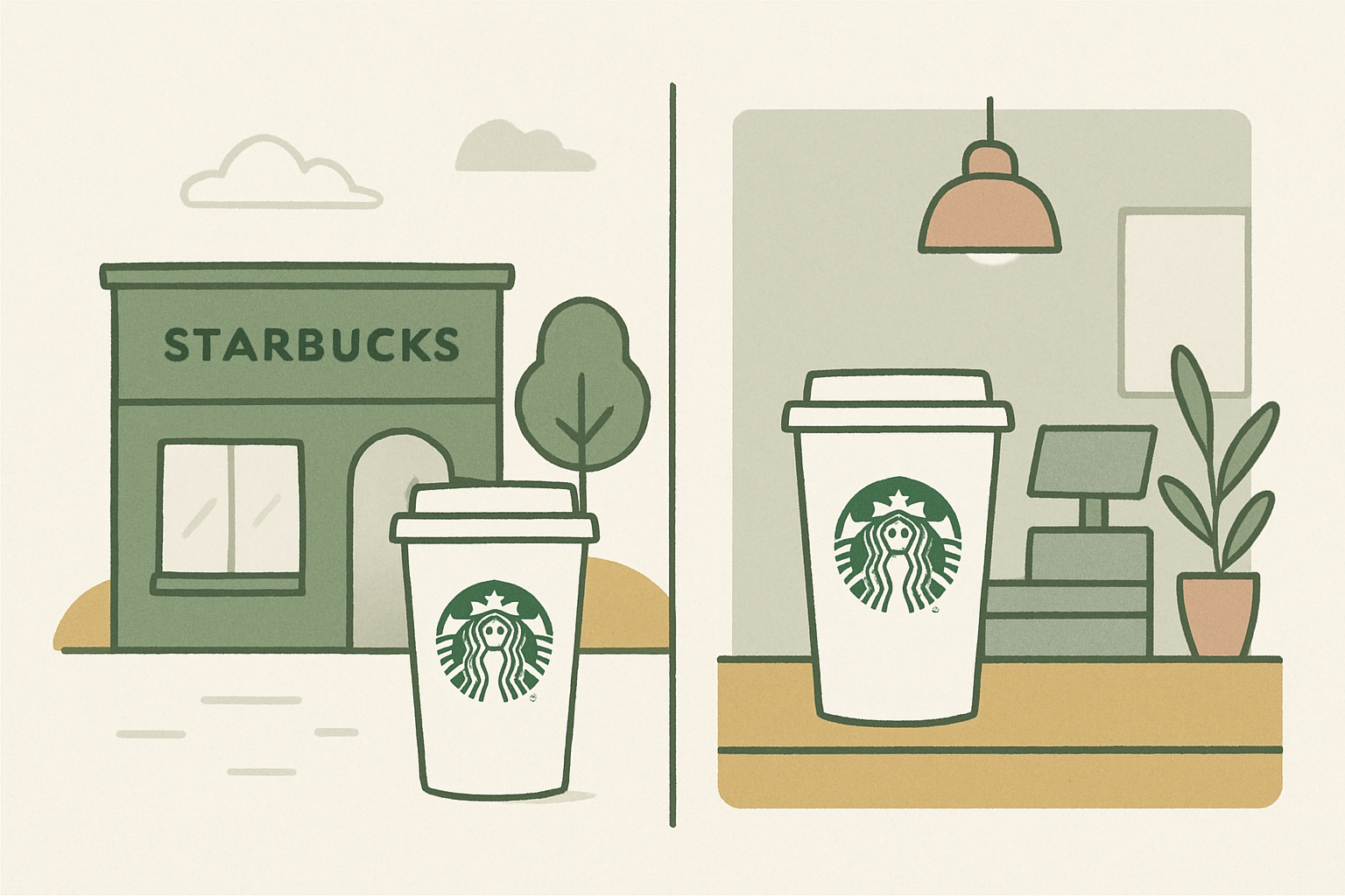 スタバのリユーザブルカップ購入場所の比較イメージ