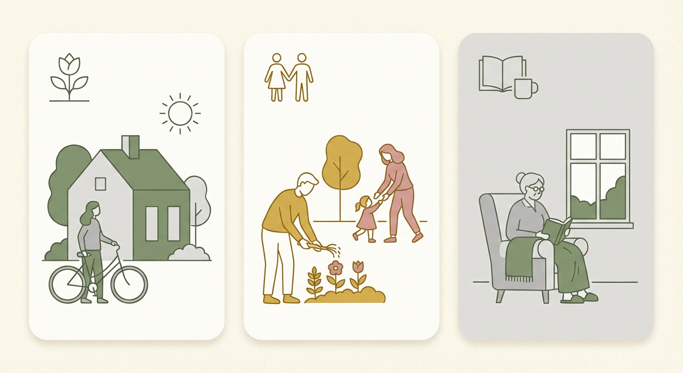 退職時期ごとのメリットを比較するイメージイラスト