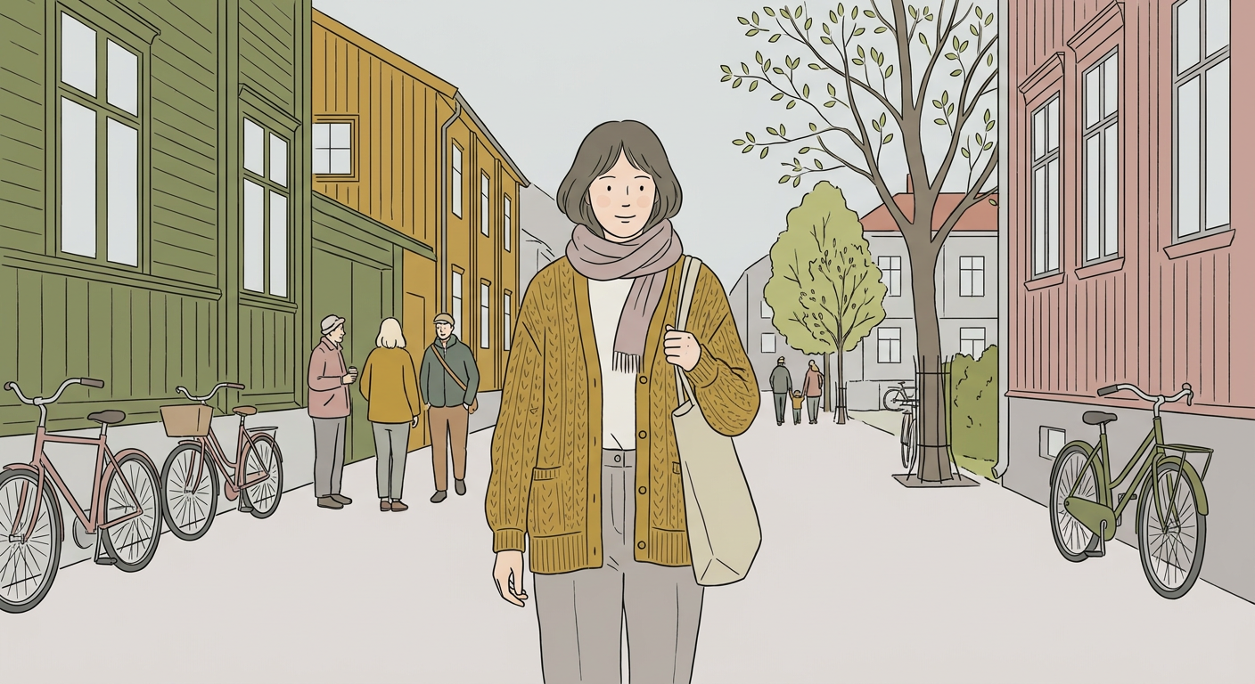 5月の街中の女性の服装イメージ