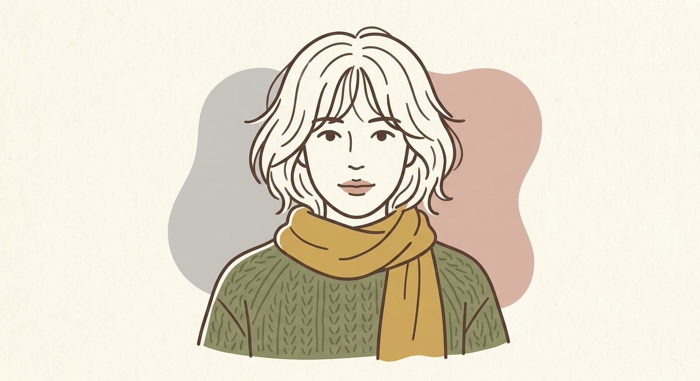 軽やかなレイヤーヘアの女性のイメージ