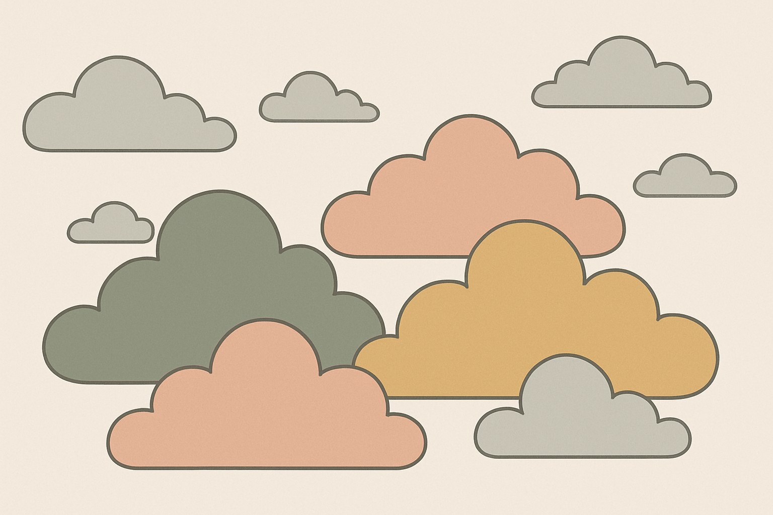 空一面に広がる高積雲（ひつじ雲）のイメージ