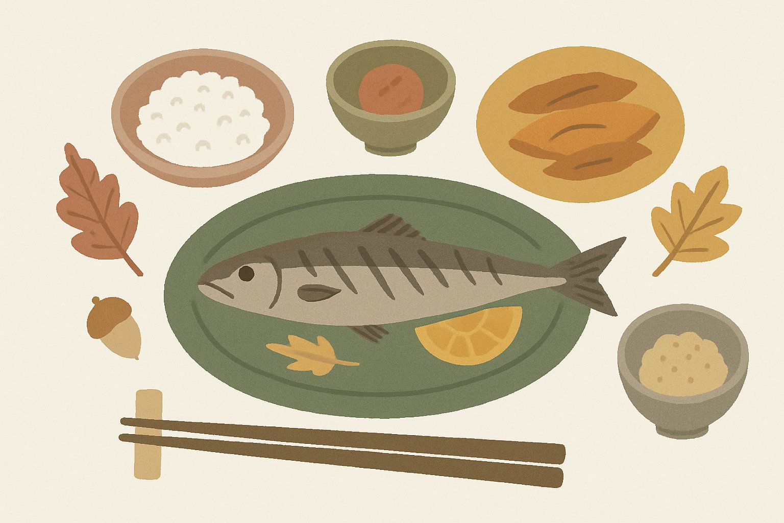 さんまの塩焼きなど秋の魚料理